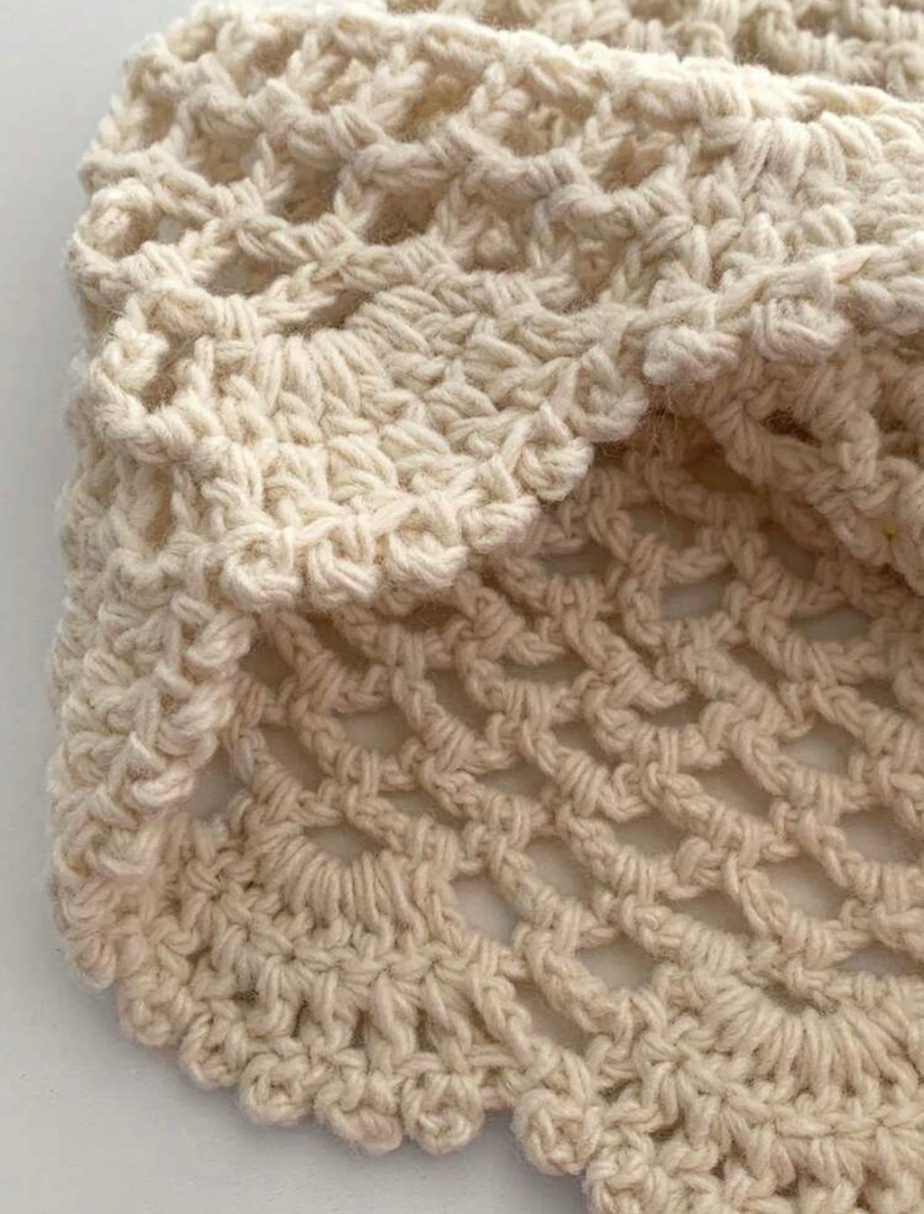 Soft beige crochet headwear 🤍