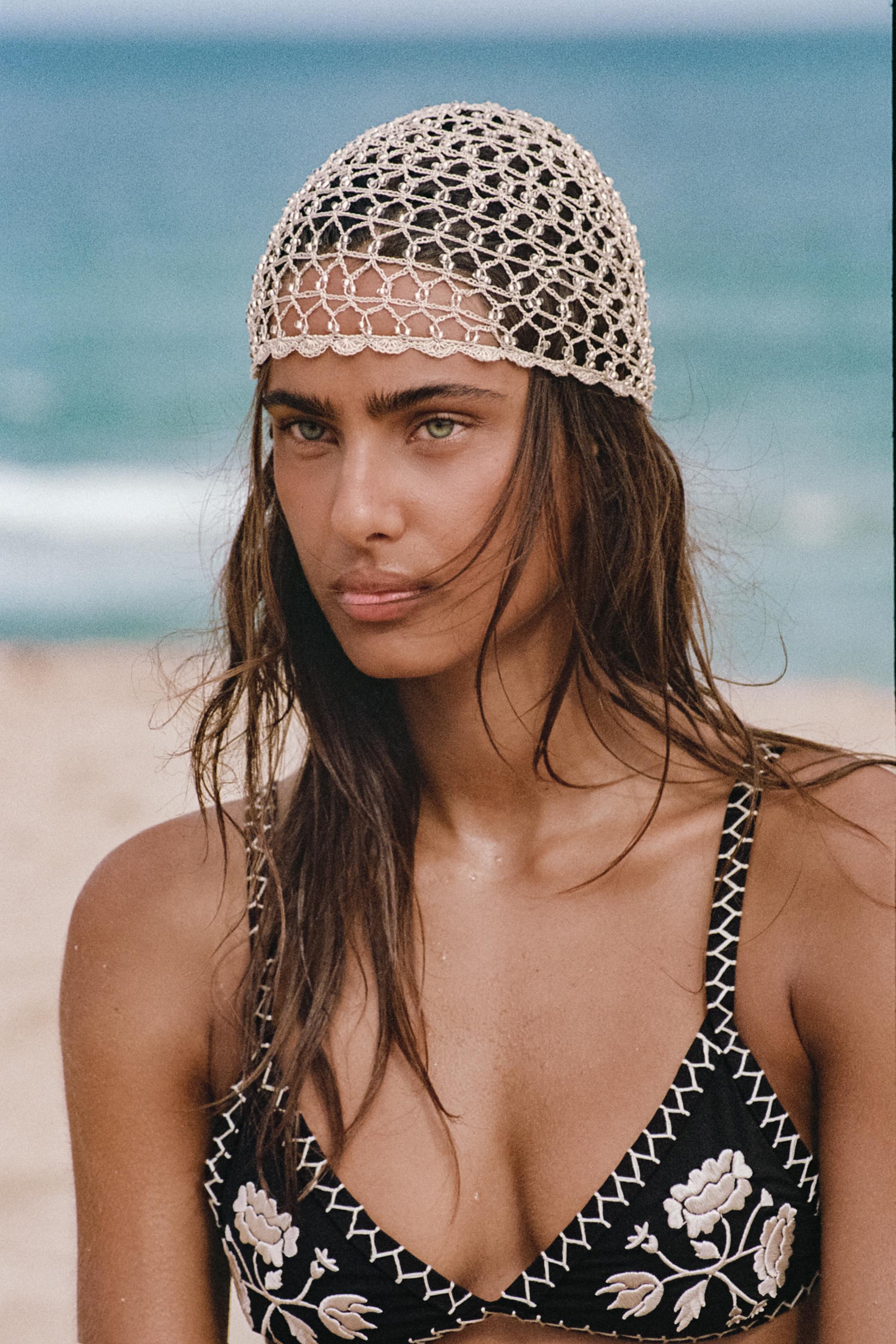Handmade Beige & White Crochet Headwear | Soft Boho Knit Accessory